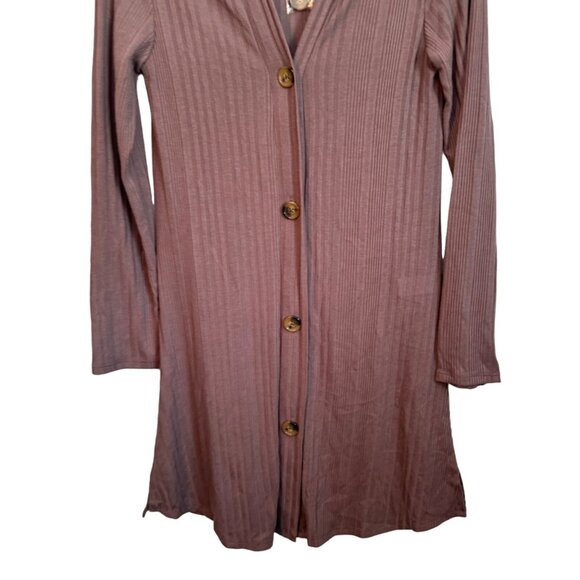 Maurices Women's Button-Down Duster Cardigan Coatigan XS Polyester Rayon Spandex - Picture 3 of 12